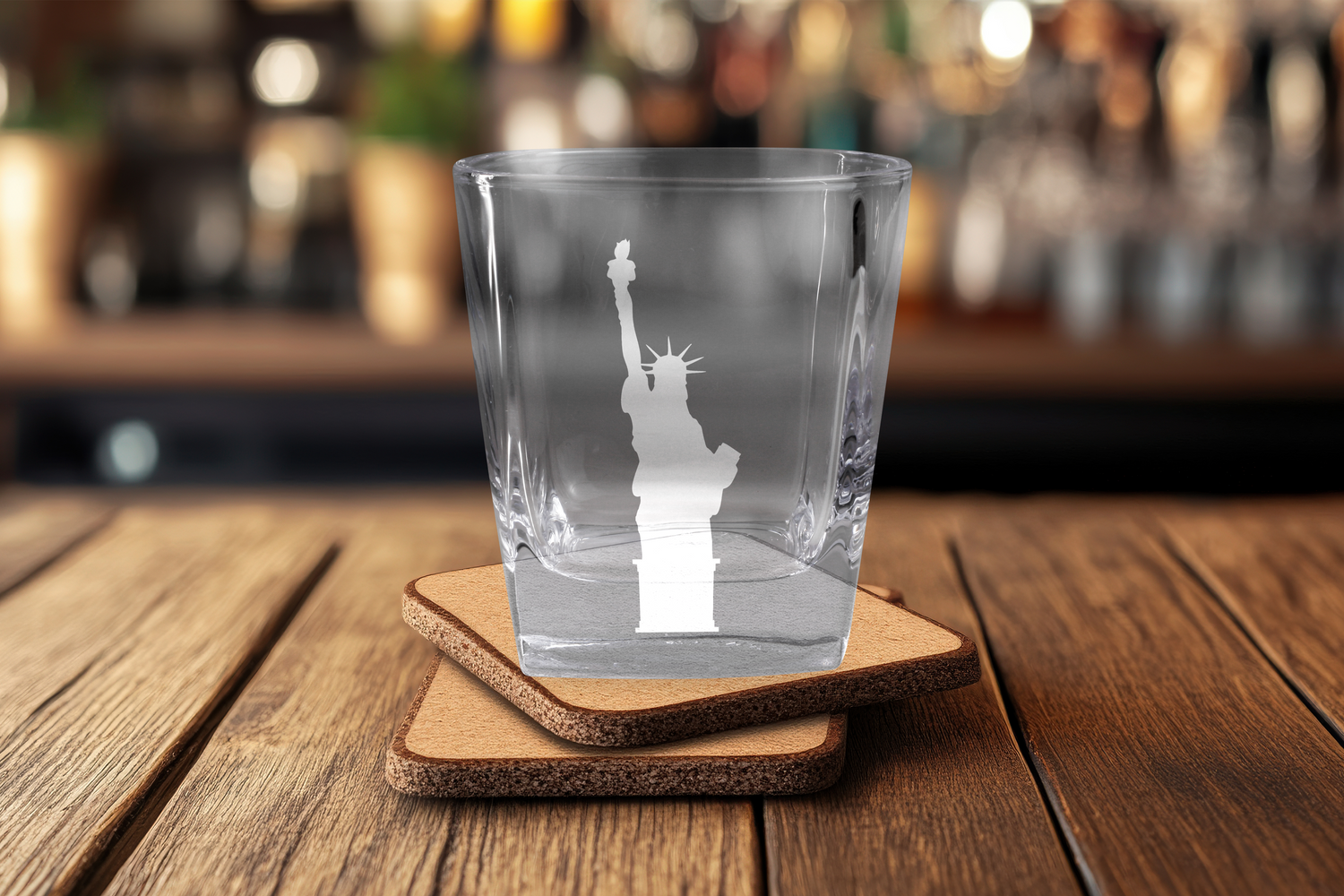 Lady Liberty 9oz Lowball Glass Set
